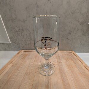 Vintage 1988 Calgary Canada Winter Olympics Glass with Gold Design